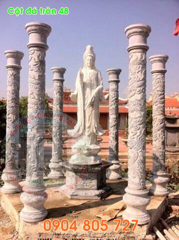 Cột đá tròn làm nhà tròi đẹp nhất tại Lâm Đồng