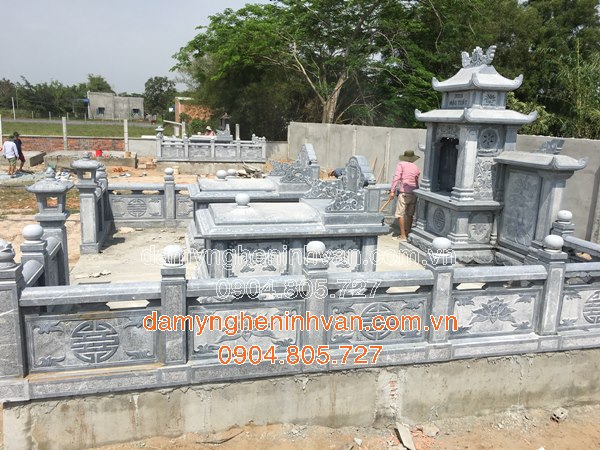 Xây dựng khu lăng mộ đá xanh đẹp nhất tại tỉnh Long An năm 2019