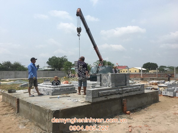 Xây dựng khu lăng mộ đá xanh đẹp nhất tại tỉnh Long An năm 2019