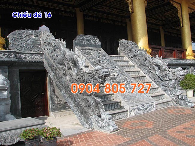 Mẫu chiếu rồng đá bậc thềm nhà thờ đình chùa đẹp nhất năm 2020 16