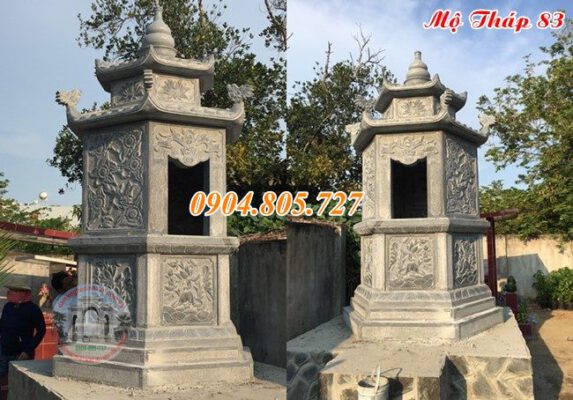 Mộ tháp đá lục lăng tại Hưng Yên - Mẫu mộ lục giác đá tại Hưng Yên