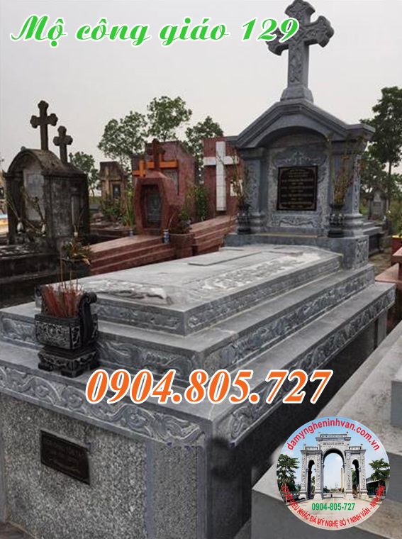Những mẫu thiết kế mộ đạo công giáo đẹp lắp đặt tại Hưng Yên