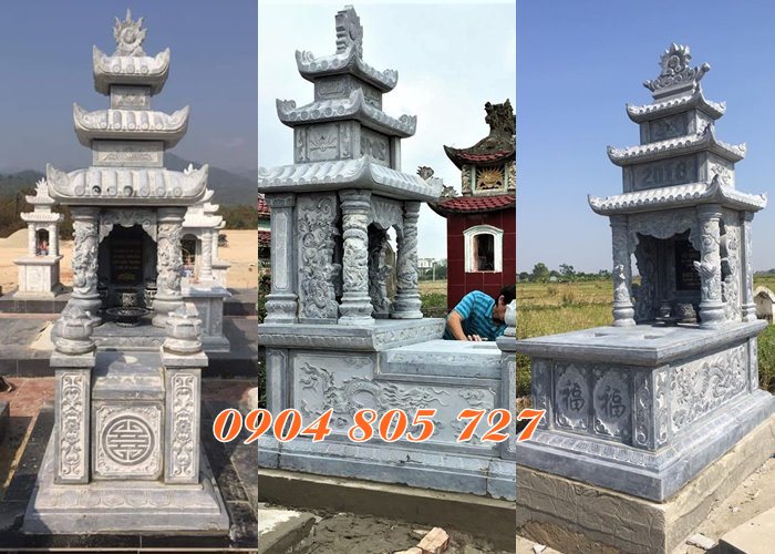 Mộ đá ba mái thờ tro cốt đẹp bán tại Bình Thuận
