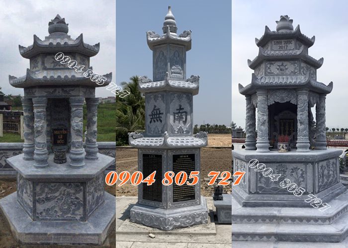 Xây mộ tháp đá lục lăng để hài cốt tại Bình Định