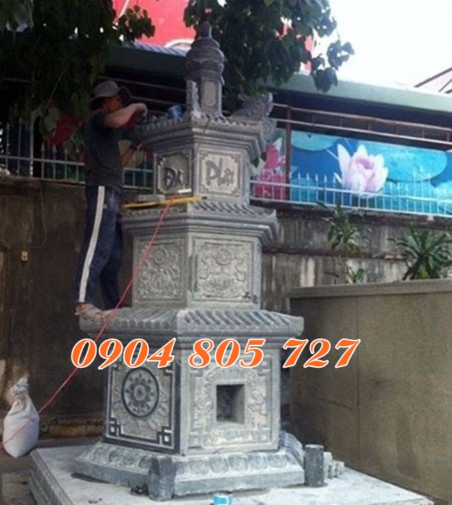 Mẫu tháp lục lăng để hài cốt bằng đá bán tại Đồng Nai