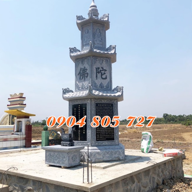 Tháp lục giác thờ tro cốt đẹp bằng đá bán tại Bà Rịa - Vũng Tàu