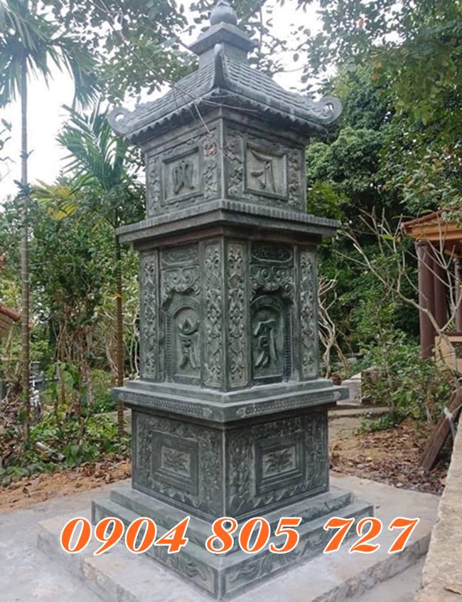 Tháp mộ thờ tro cốt bằng đá xanh rêu tại tp Hồ Chí Minh