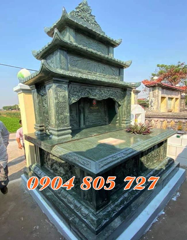 Mẫu tháp mộ bằng đá xanh rêu để tro cốt bán tại Tây Ninh