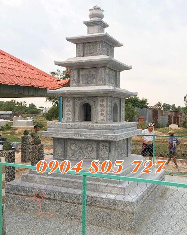 Mẫu tháp mộ để tro cốt bằng đá bán tại Bình Thuận
